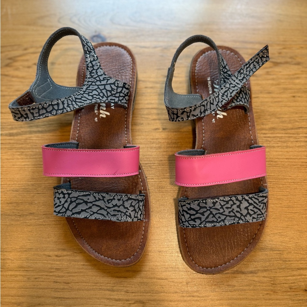 One of a Kind! ✨ - Pink and Gray Sandals